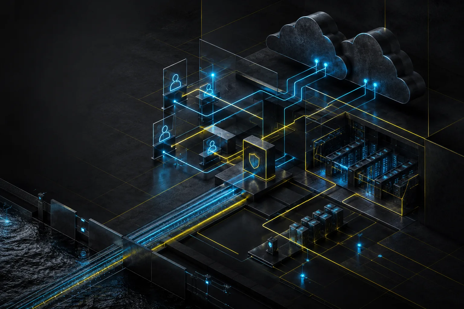 Infrastructure review with network paths and control layers
